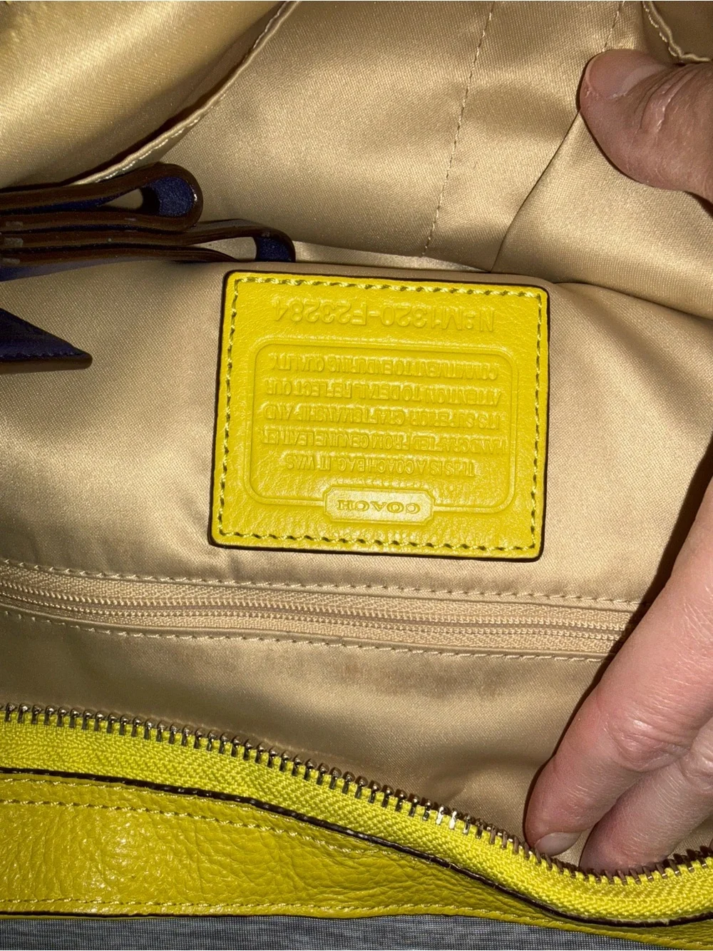 Coach leather shoulder